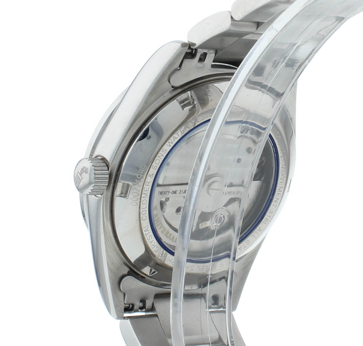 Colomer & Son 37mm Automatic Moon-Phase Silver Dial Men's Watch CSNS09
