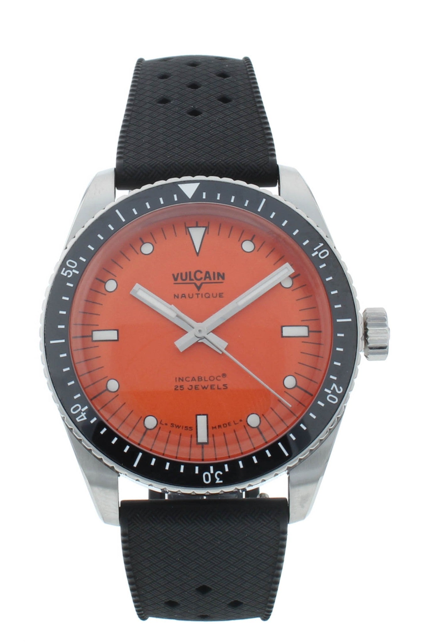 Vulcain Skinvidver Orange Dial 38mm Automatic Men's Watch 660170A67.BAR200