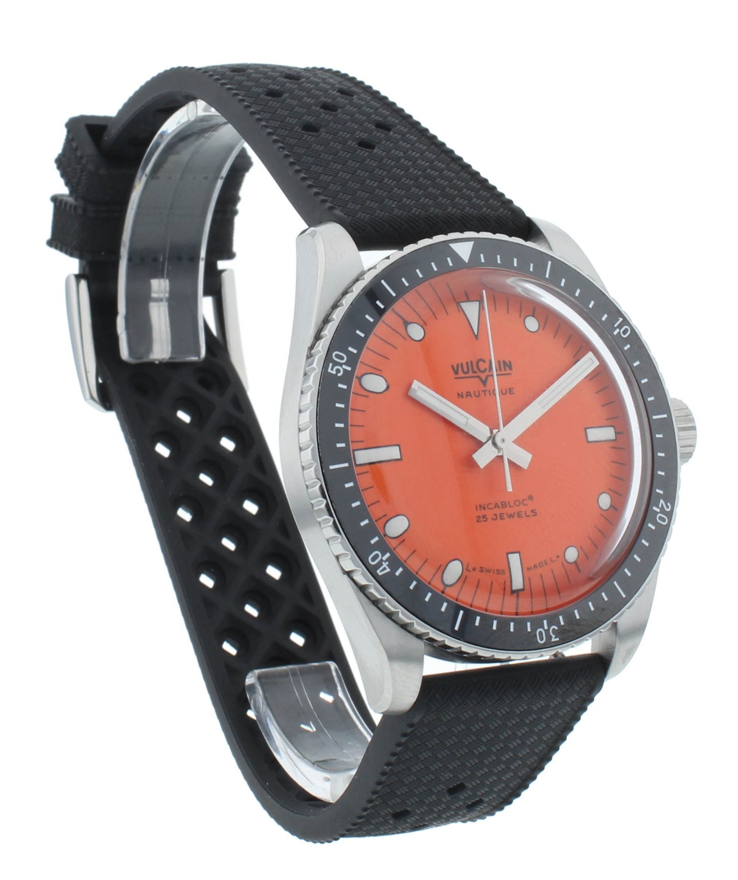 Vulcain Skinvidver Orange Dial 38mm Automatic Men's Watch 660170A67.BAR200