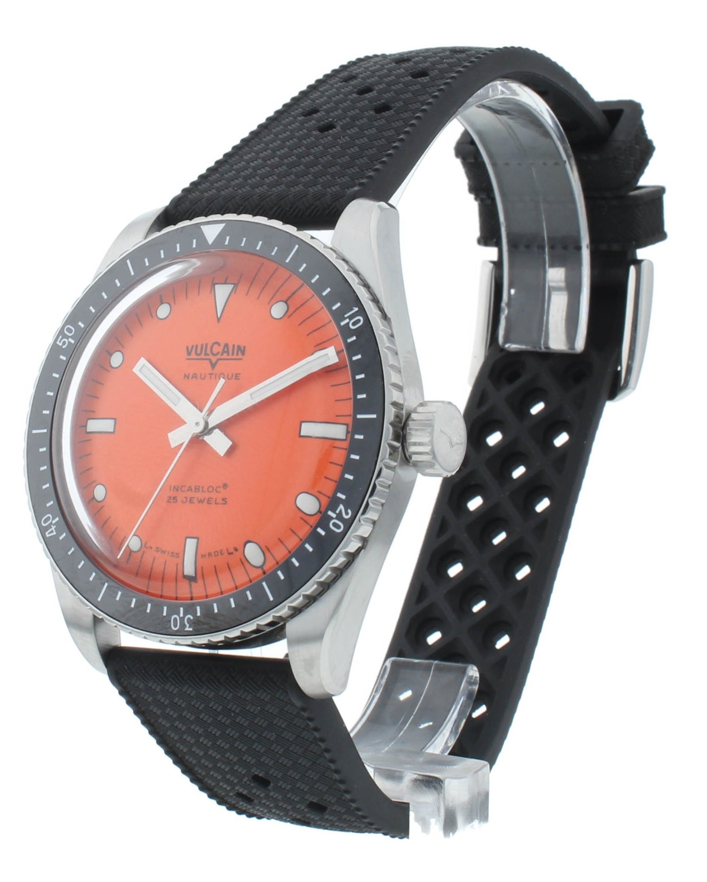 Vulcain Skinvidver Orange Dial 38mm Automatic Men's Watch 660170A67.BAR200