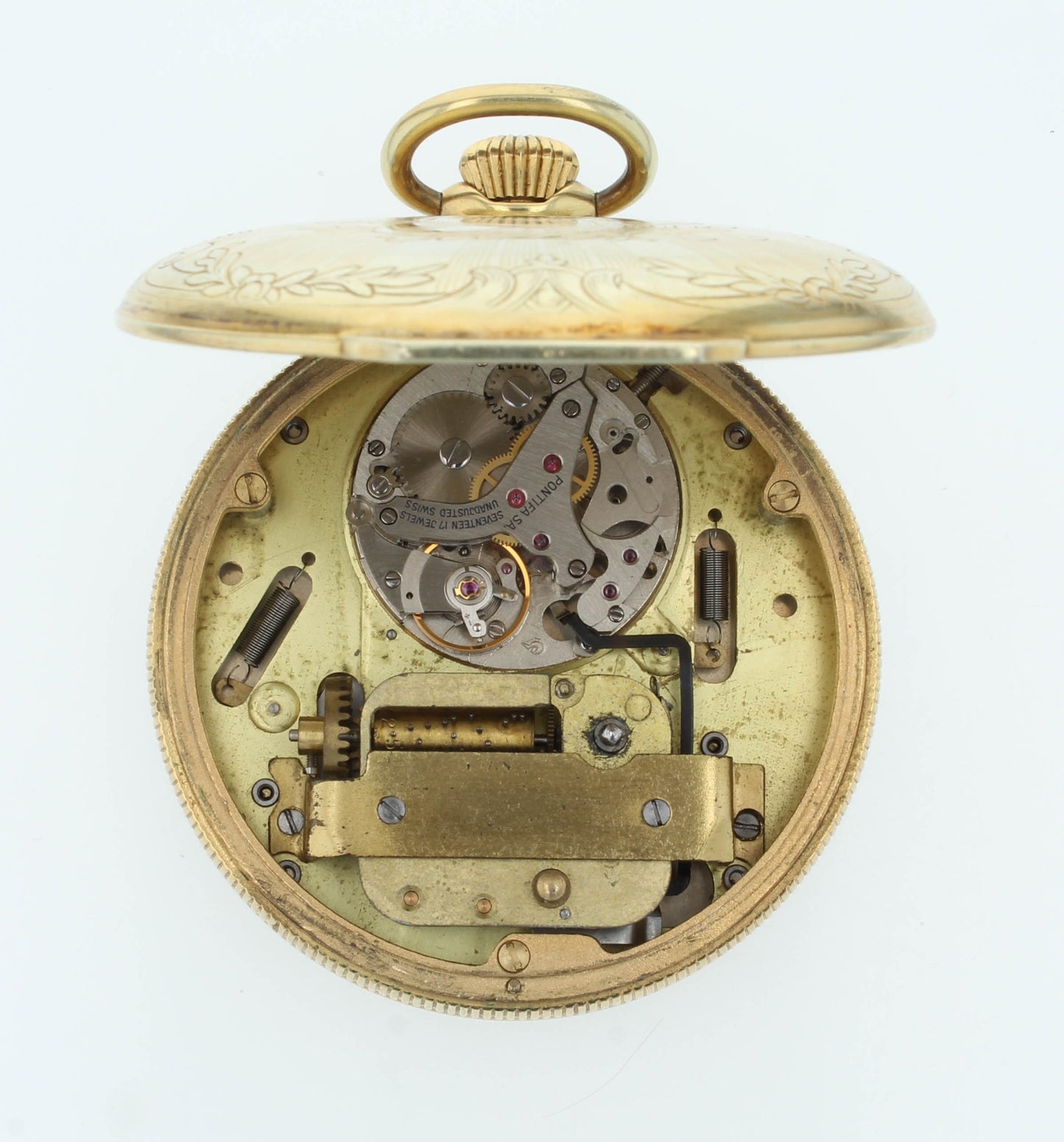 Swiss Reuge Sainte Croix 17 Jewel Reuge The Huntsman Musical Alarm Pocket Watch