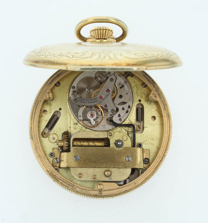 Swiss Reuge Sainte Croix 17 Jewel Reuge The Huntsman Musical Alarm Pocket Watch