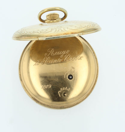 Swiss Reuge Sainte Croix 17 Jewel Reuge The Huntsman Musical Alarm Pocket Watch