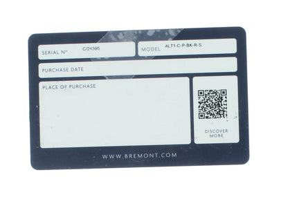 Bremont ALT1-C Chronograph Black Dial 43mm Automatic Men’s Watch ALT1-C-P-BK-R-S