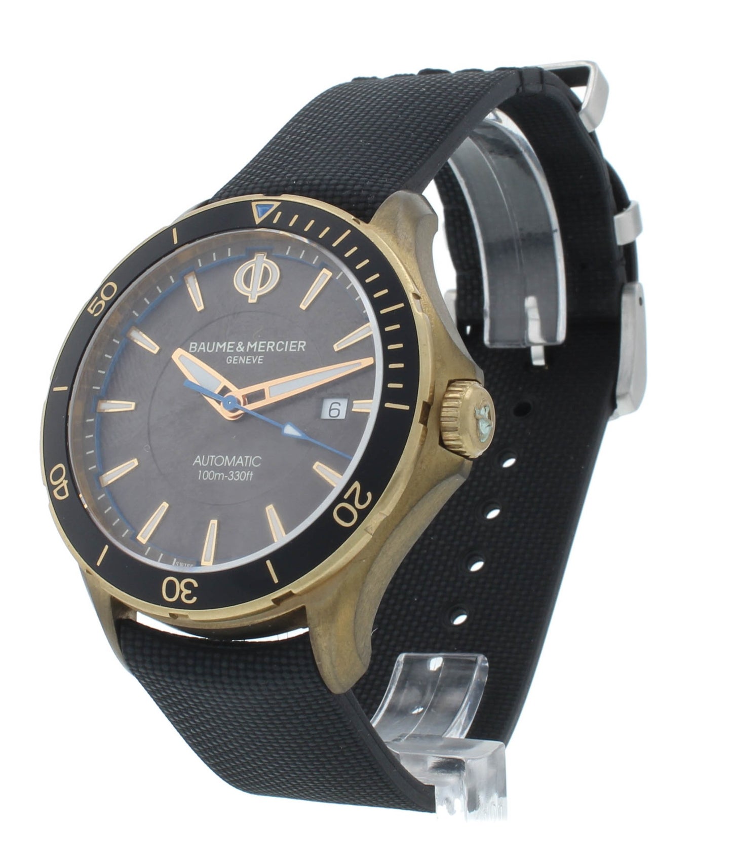 Baume & Mercier Clifton Club Bronze Rubber Strap 42mm Auto Men's Watch M0A10501