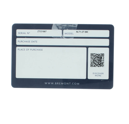 Bremont ALT 1 Zulu 43mm Automatic Black Dial Chronograph Men's Watch ALT1-ZT-BK