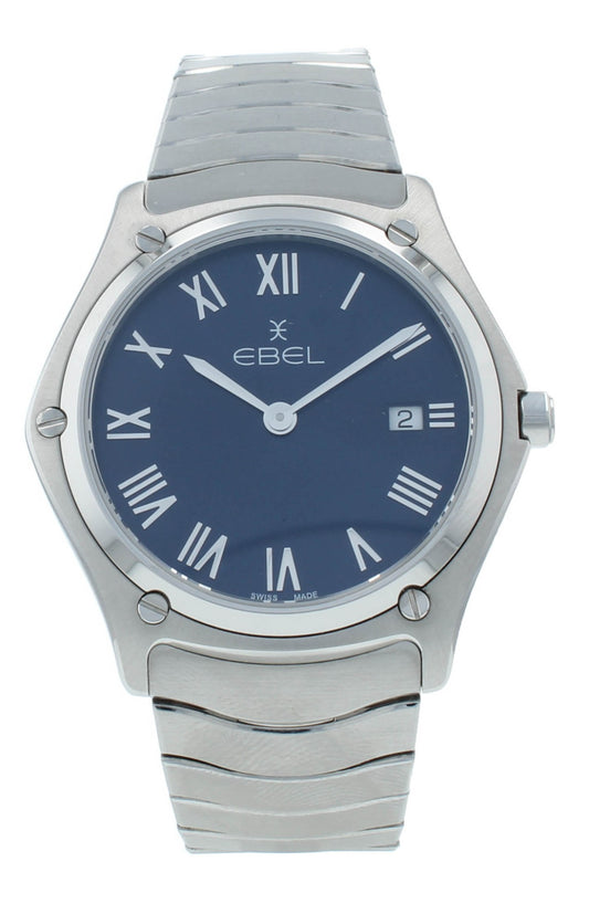 Ebel Sport Classic Quartz 40mm Blue Dial Stainless Steel Men's Watch 1216420A
