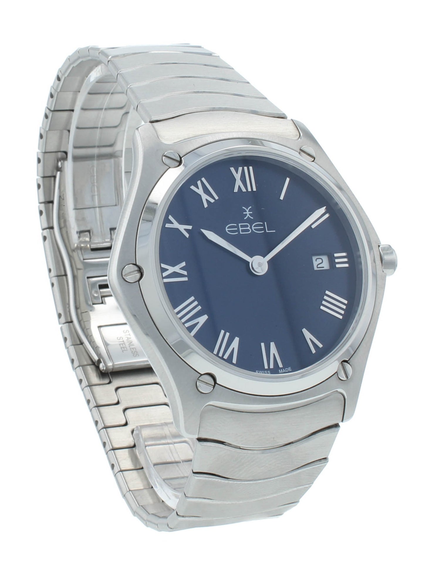 Ebel Sport Classic Quartz 40mm Blue Dial Stainless Steel Men's Watch 1216420A