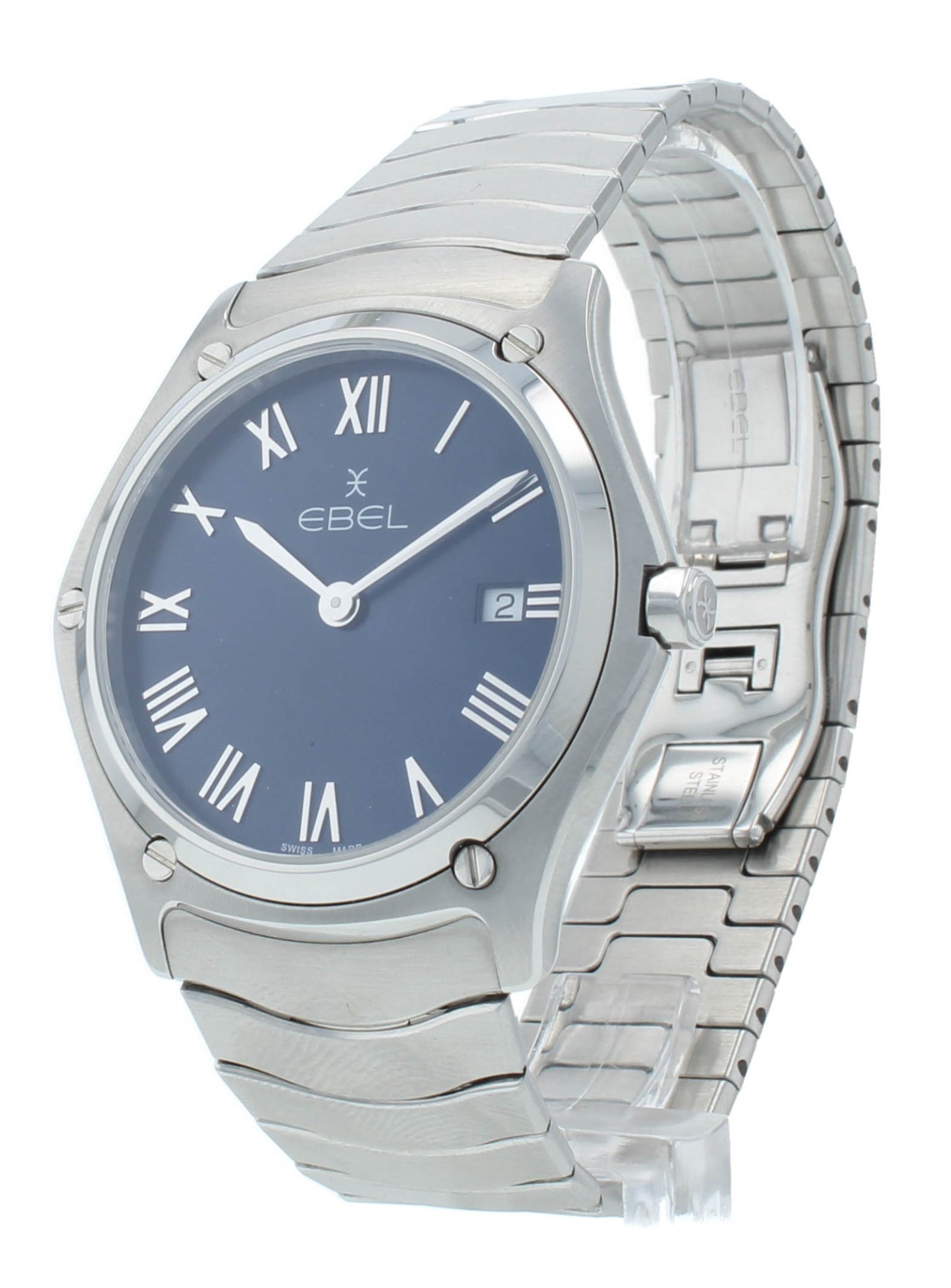 Ebel Sport Classic Quartz 40mm Blue Dial Stainless Steel Men's Watch 1216420A