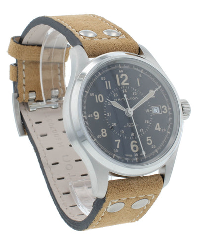 Hamilton Khaki Field Steel Black Dial 40mm Automatic Men's Watch H70595593