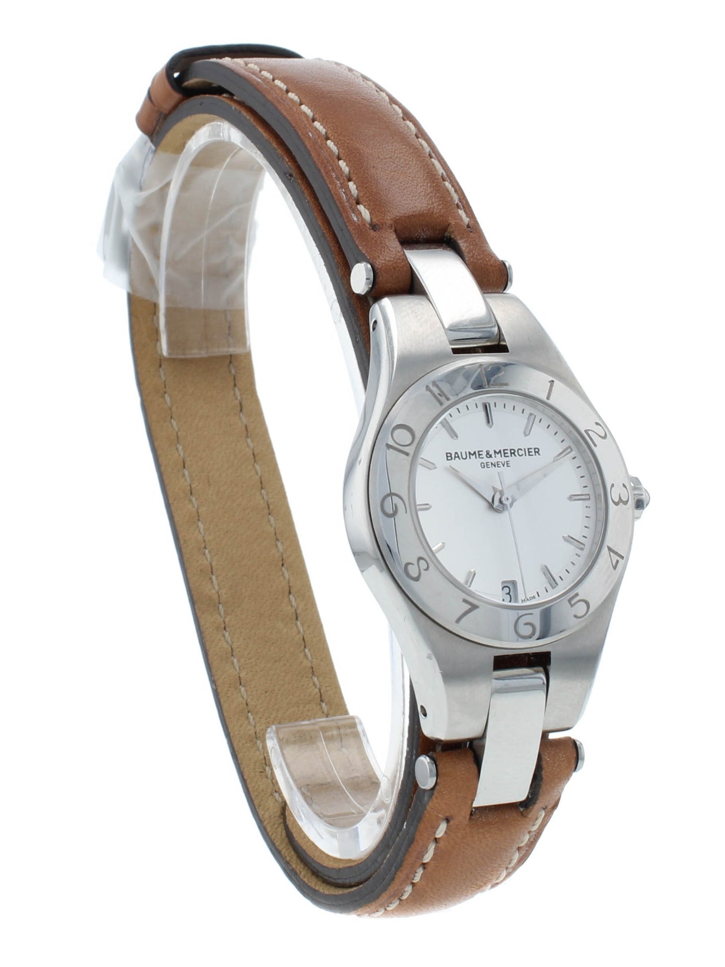 Baume & Mercier Linea Silver Dial 27mm Ladies Quartz Watch M0A10036