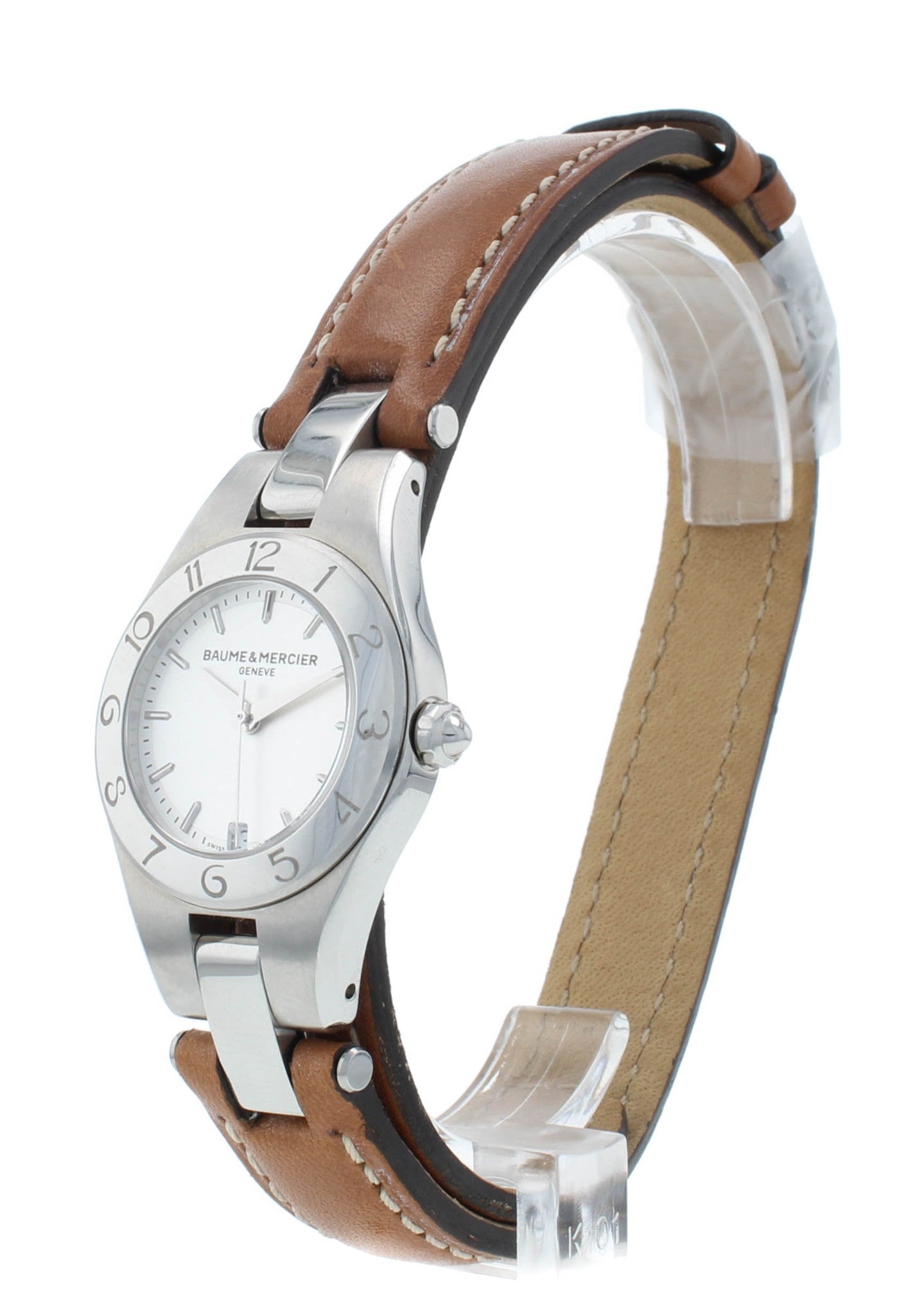 Baume & Mercier Linea Silver Dial 27mm Ladies Quartz Watch M0A10036