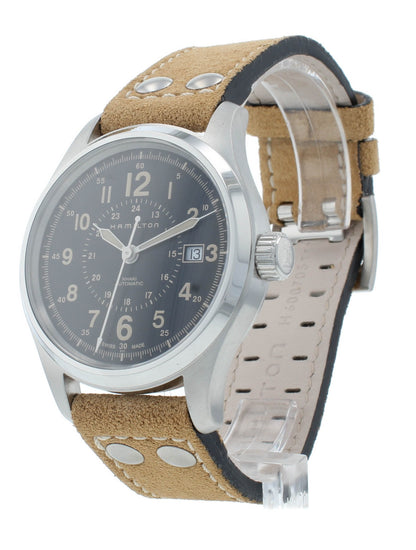 Hamilton Khaki Field Steel Black Dial 40mm Automatic Men's Watch H70595593