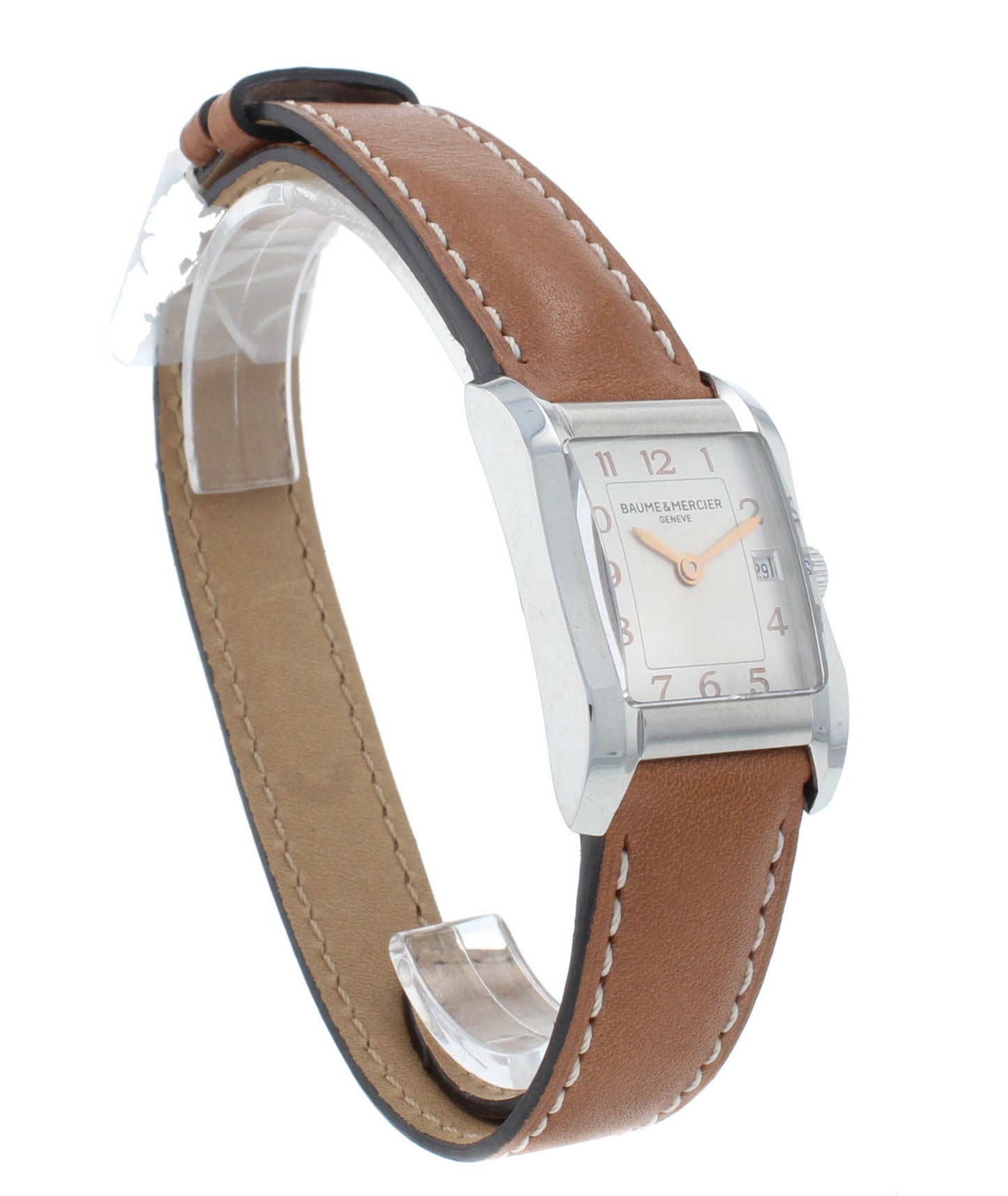 Baume & Mercier Hampton 22mm Quartz Silver Dial Ladies Watch M0A10110