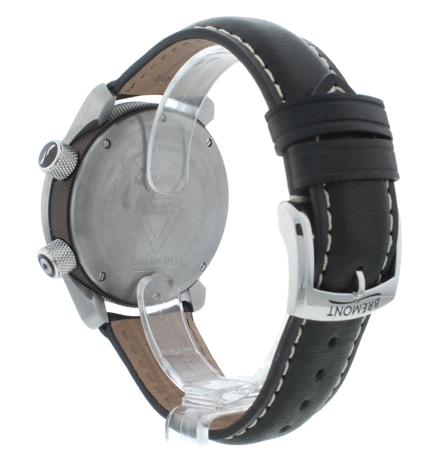 Bremont Martin Baker Auto Black Dial 43mm Silver Barrel Men's Watch MBII-BK-AN-S