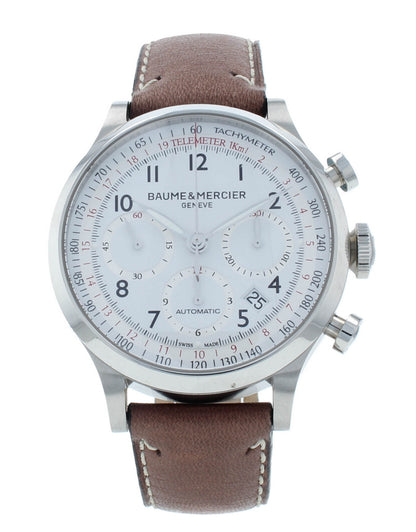 Baume & Mercier Capeland Automatic 42mm White Dial Chrono Men's Watch M0A10000