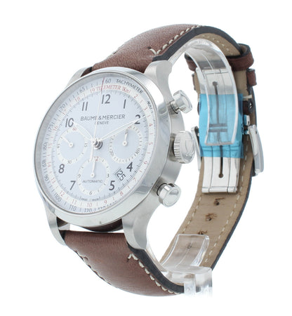 Baume & Mercier Capeland Automatic 42mm White Dial Chrono Men's Watch M0A10000