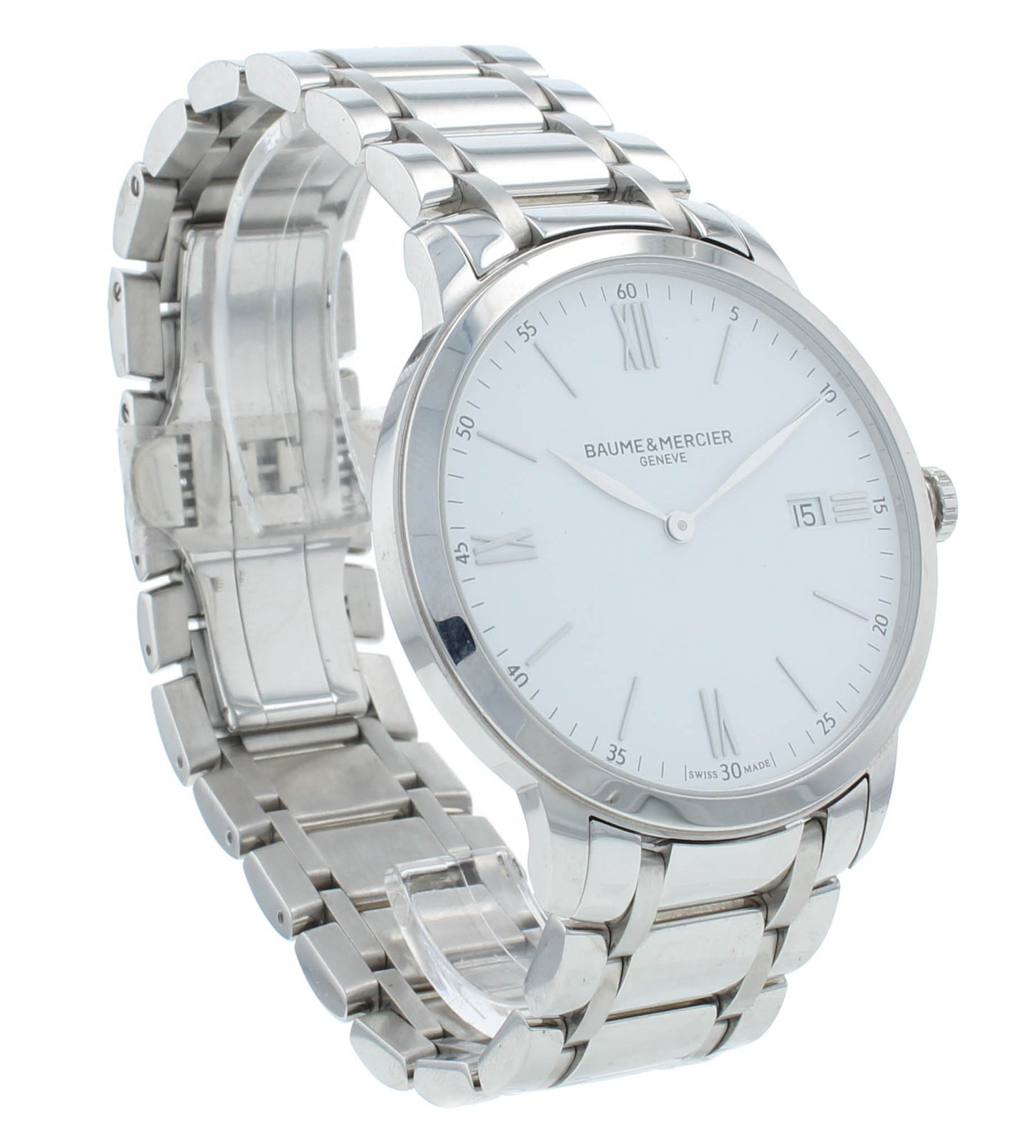 Baume & Mercier Classima 40mm White Dial Quartz Men's Watch MOA10354