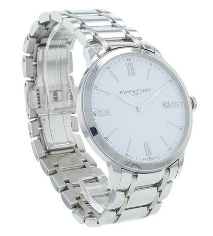 Baume & Mercier Classima 40mm White Dial Quartz Men's Watch MOA10354