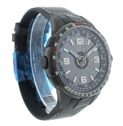Pre-Owned Perrelet Turbine Pilot Black Dial 48mm Automatic Men’s Watch A1086/1A