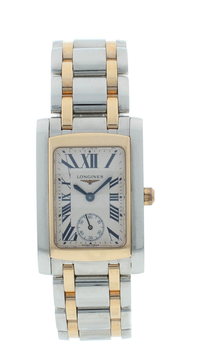 Longines DolceVita 23mm Quartz Steel & 18k Rose Gold Ladies Watch L5.502.5.71.7