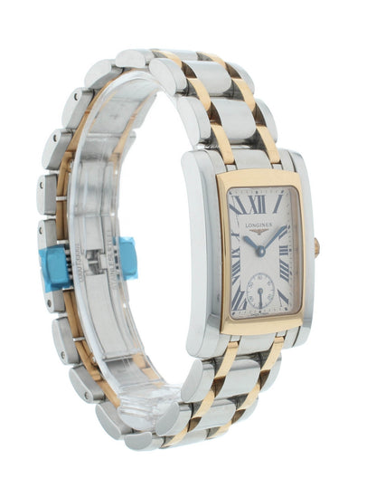 Longines DolceVita 23mm Quartz Steel & 18k Rose Gold Ladies Watch L5.502.5.71.7