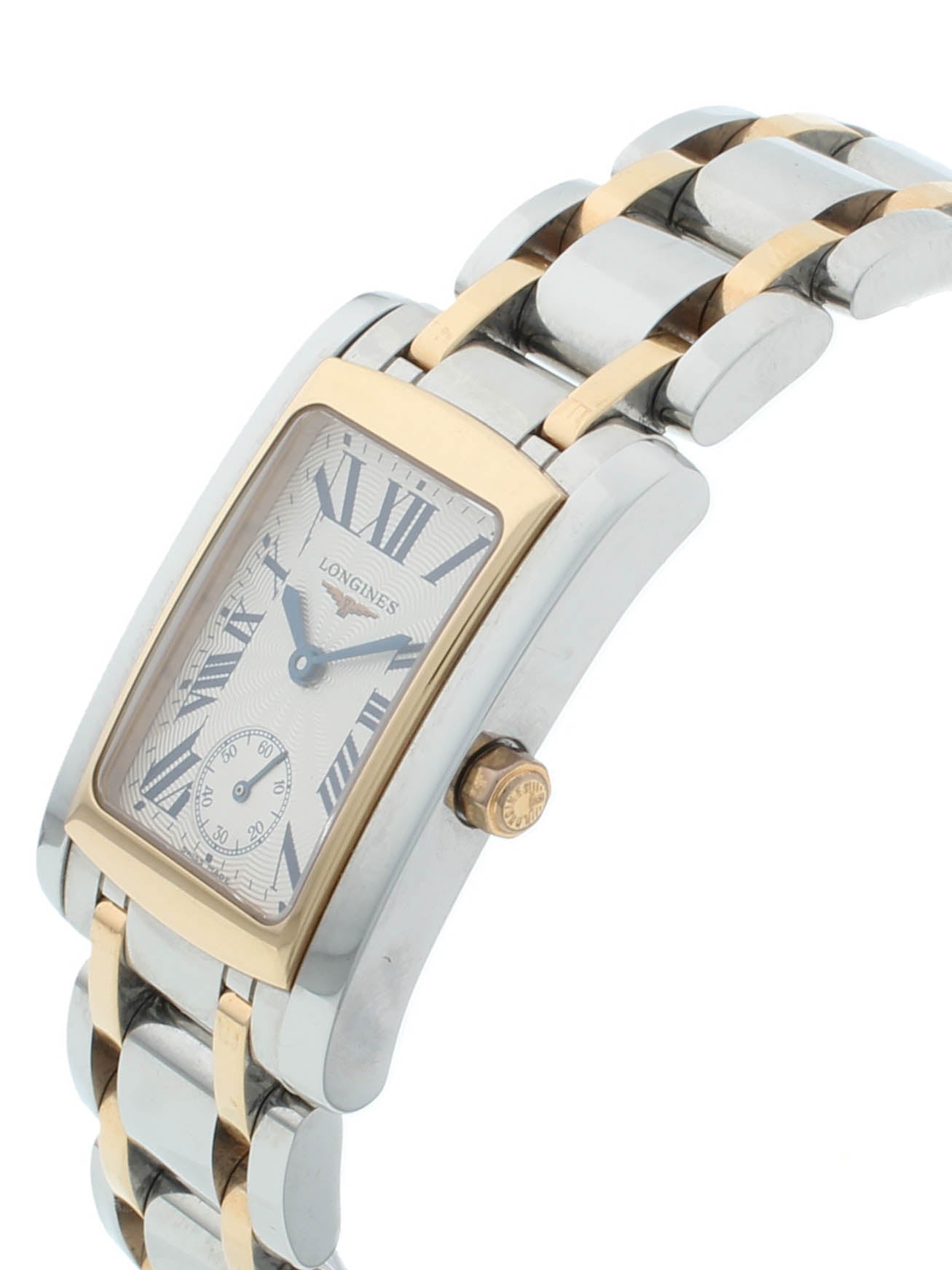 Longines DolceVita 23mm Quartz Steel & 18k Rose Gold Ladies Watch L5.502.5.71.7