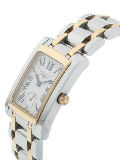 Longines DolceVita 23mm Quartz Steel & 18k Rose Gold Ladies Watch L5.502.5.71.7
