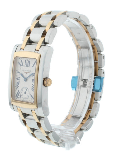 Longines DolceVita 23mm Quartz Steel & 18k Rose Gold Ladies Watch L5.502.5.71.7