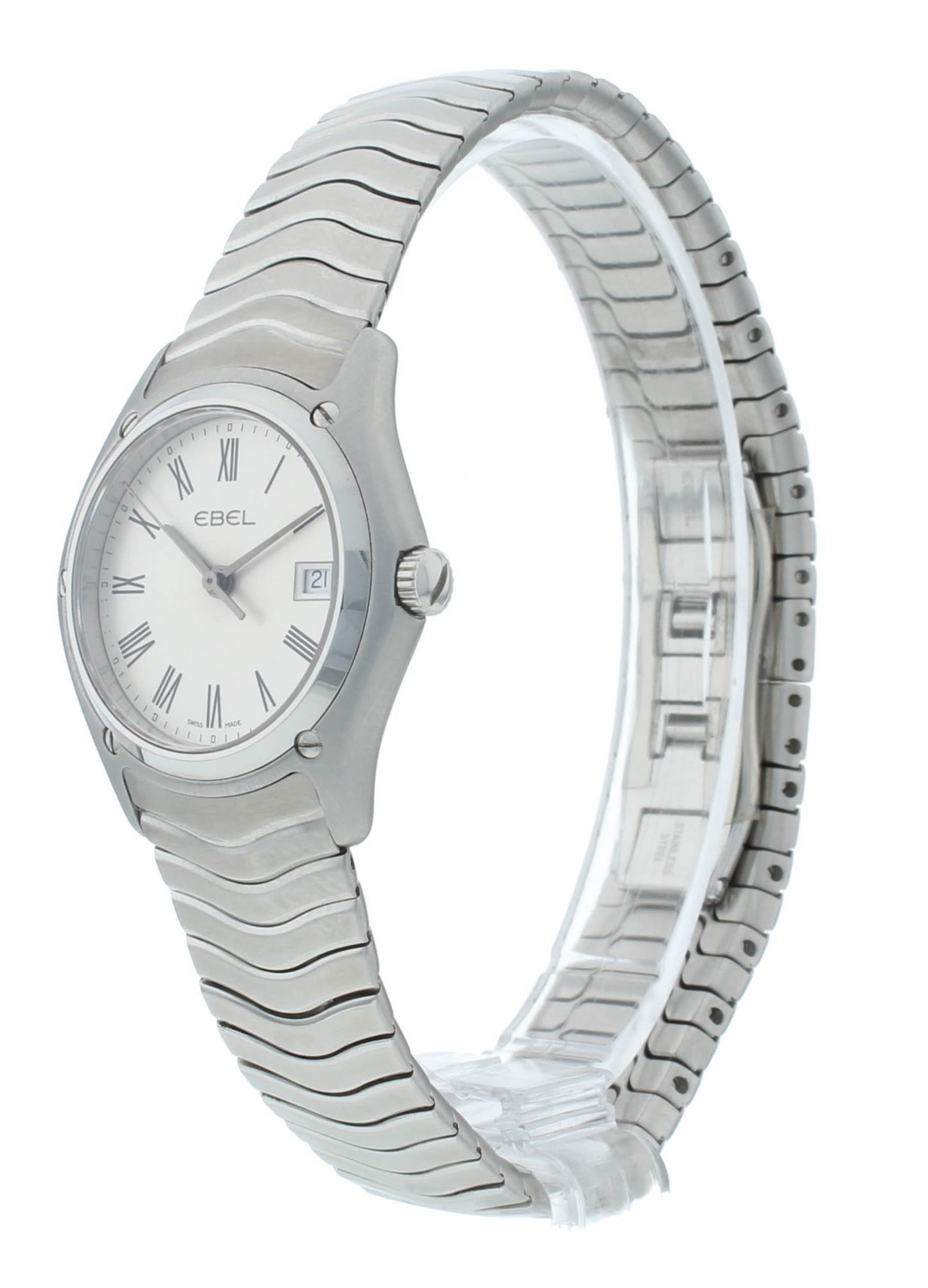 Ebel Classic Silver Dial Stainless Steel 27mm Quartz Ladies Watch 1215429