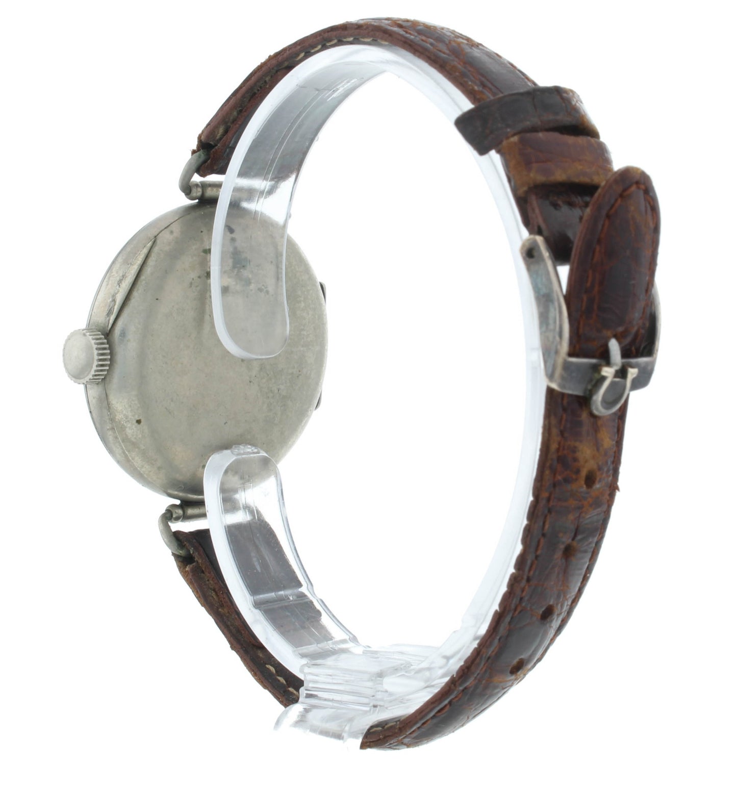 Omega Early Trench 33mm Nickel Case Manual White Dial Vintage Men's Watch