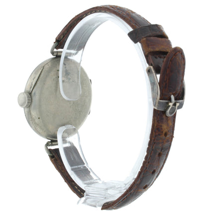 Omega Early Trench 33mm Nickel Case Manual White Dial Vintage Men's Watch