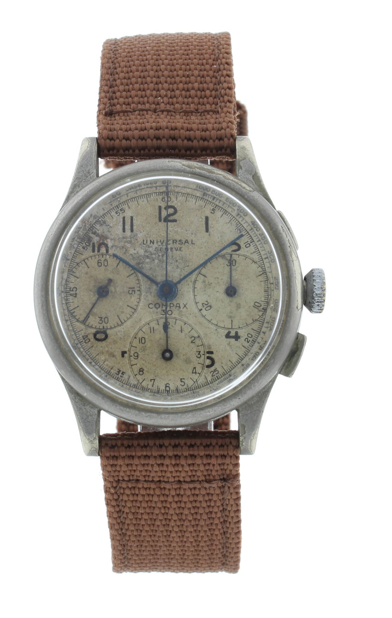 Universal Genève Compax 35mm Manual White Dial Chrono Vintage Men's Watch 7572