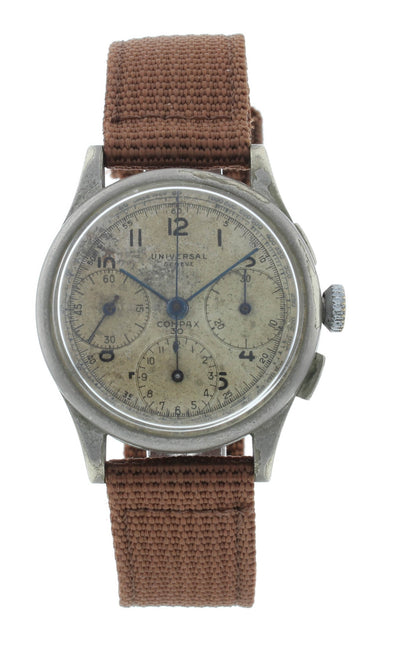 Universal Genève Compax 35mm Manual White Dial Chrono Vintage Men's Watch 7572