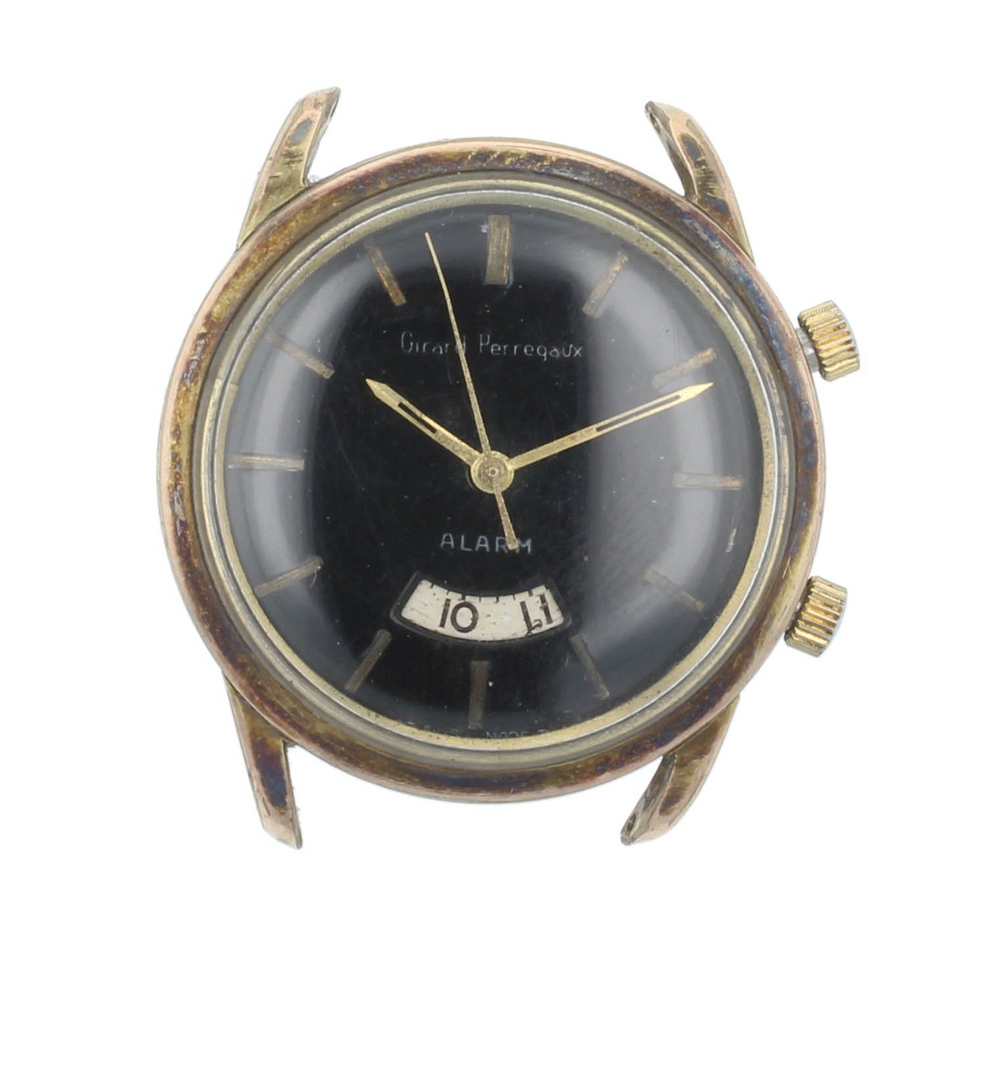 Girard-Perregaux Mechanical 34mm Head Only Gold Filled Vintage Alarm Watch