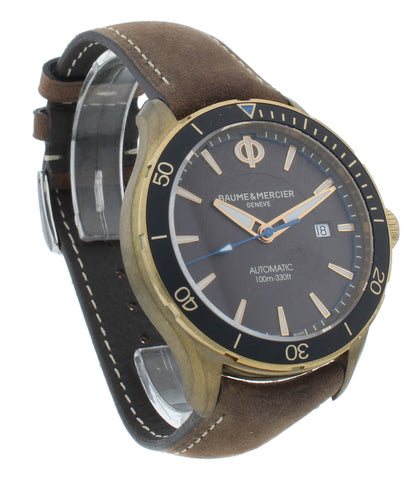 Baume & Mercier Clifton Club Bronze Leather Strap 42mm Auto Men's Watch M0A10501