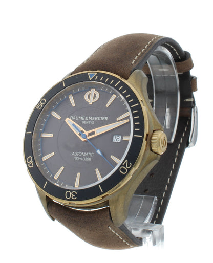 Baume & Mercier Clifton Club Bronze Leather Strap 42mm Auto Men's Watch M0A10501