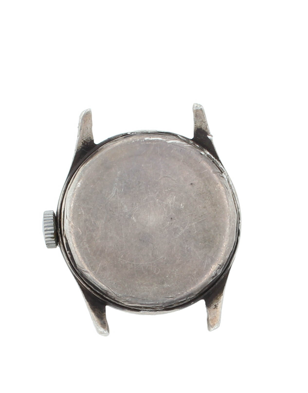 Unknown Brand 29mm Mechanical Movement Running Silver & Black Dial Vintage Watch