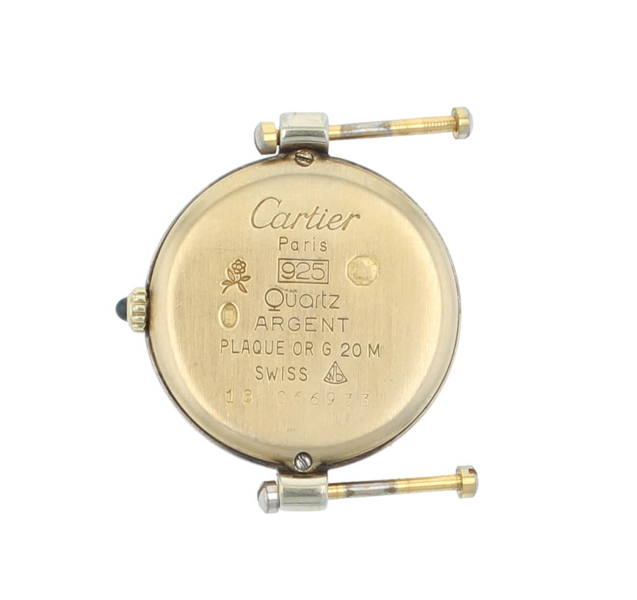 Must de Cartier Vendôme 24mm Quartz Diamond Dial & Bezel Vintage Ladies Watch