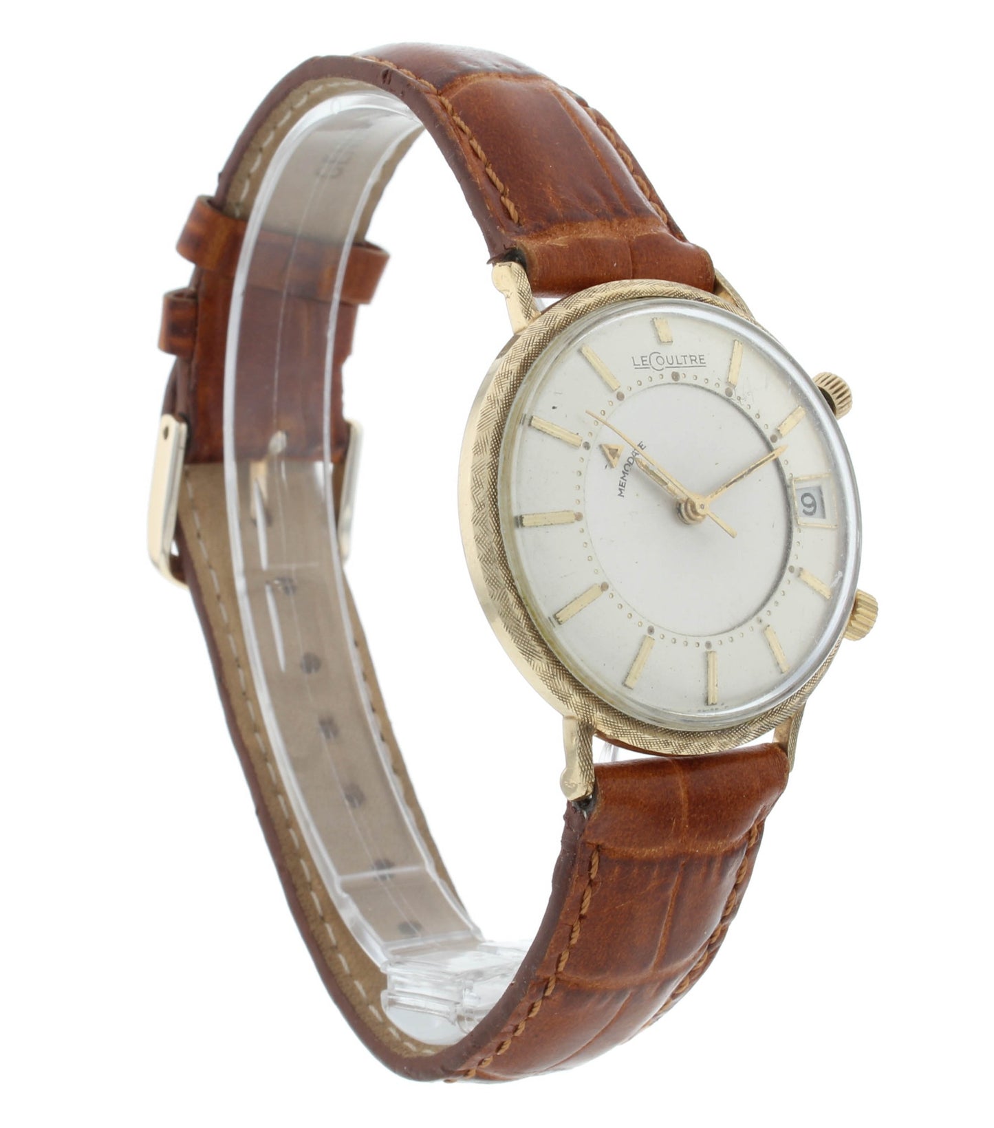 Jaeger-LeCoultre Memodate Alarm 34mm 10k Gold Filled Manual Vintage Men's Watch