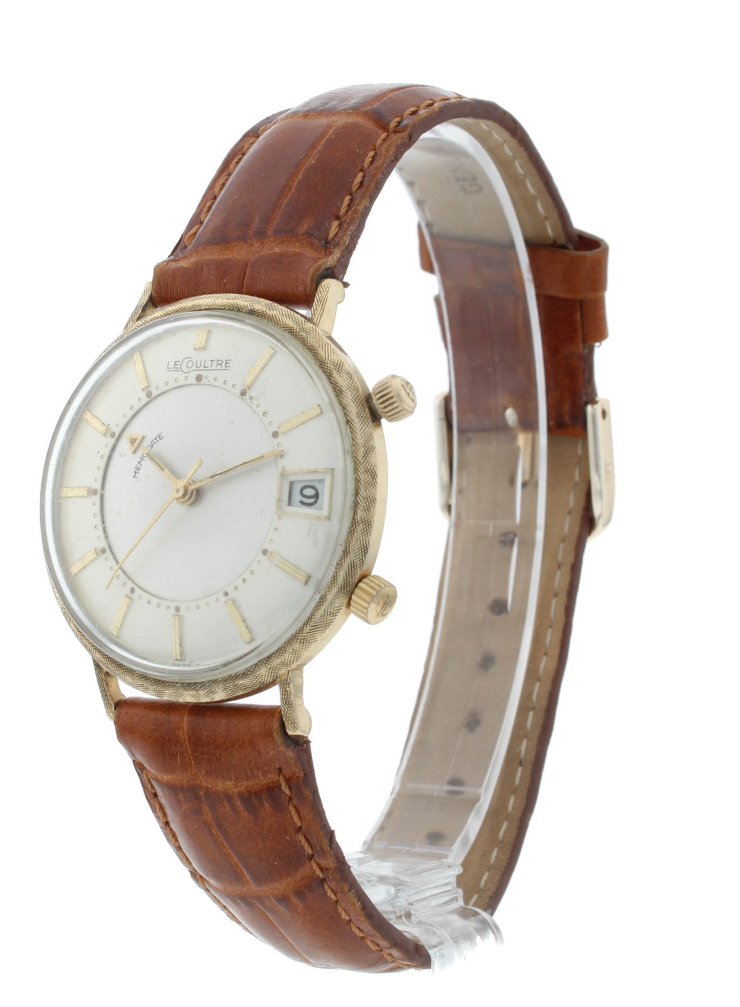 Jaeger-LeCoultre Memodate Alarm 34mm 10k Gold Filled Manual Vintage Men's Watch