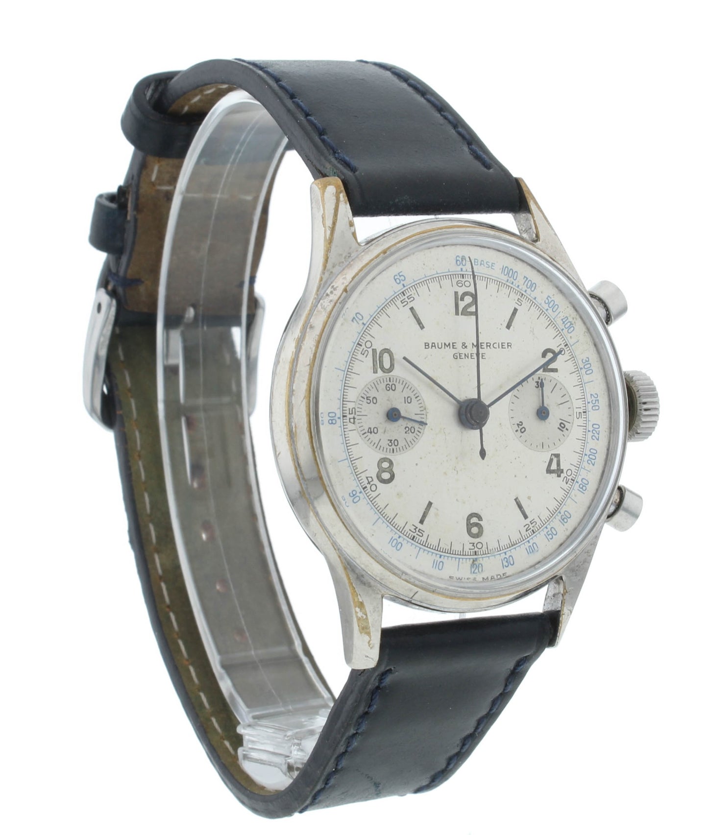 Baume & Mercier Chronograph 35mm Manual Valjoux 22 Movement Men's Vintage Watch