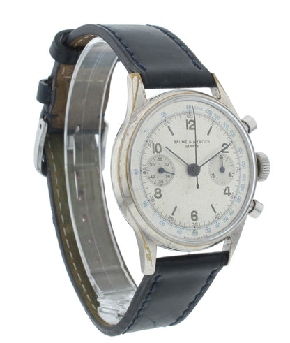 Baume & Mercier Chronograph 35mm Manual Valjoux 22 Movement Men's Vintage Watch