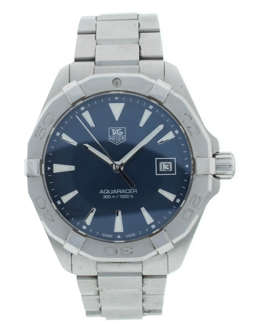 Tag Heuer Aquaracer 41mm Blue Dial Quartz Steel Men's Watch WAY1112.BA0928