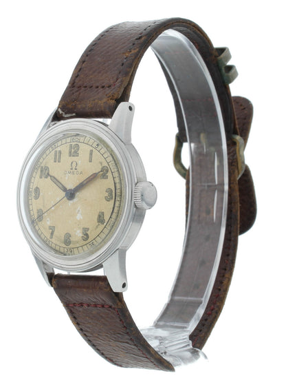 Omega 30.5mm Manual Silver Dial Circa 1939 Small Seconds Vintage Men's Watch