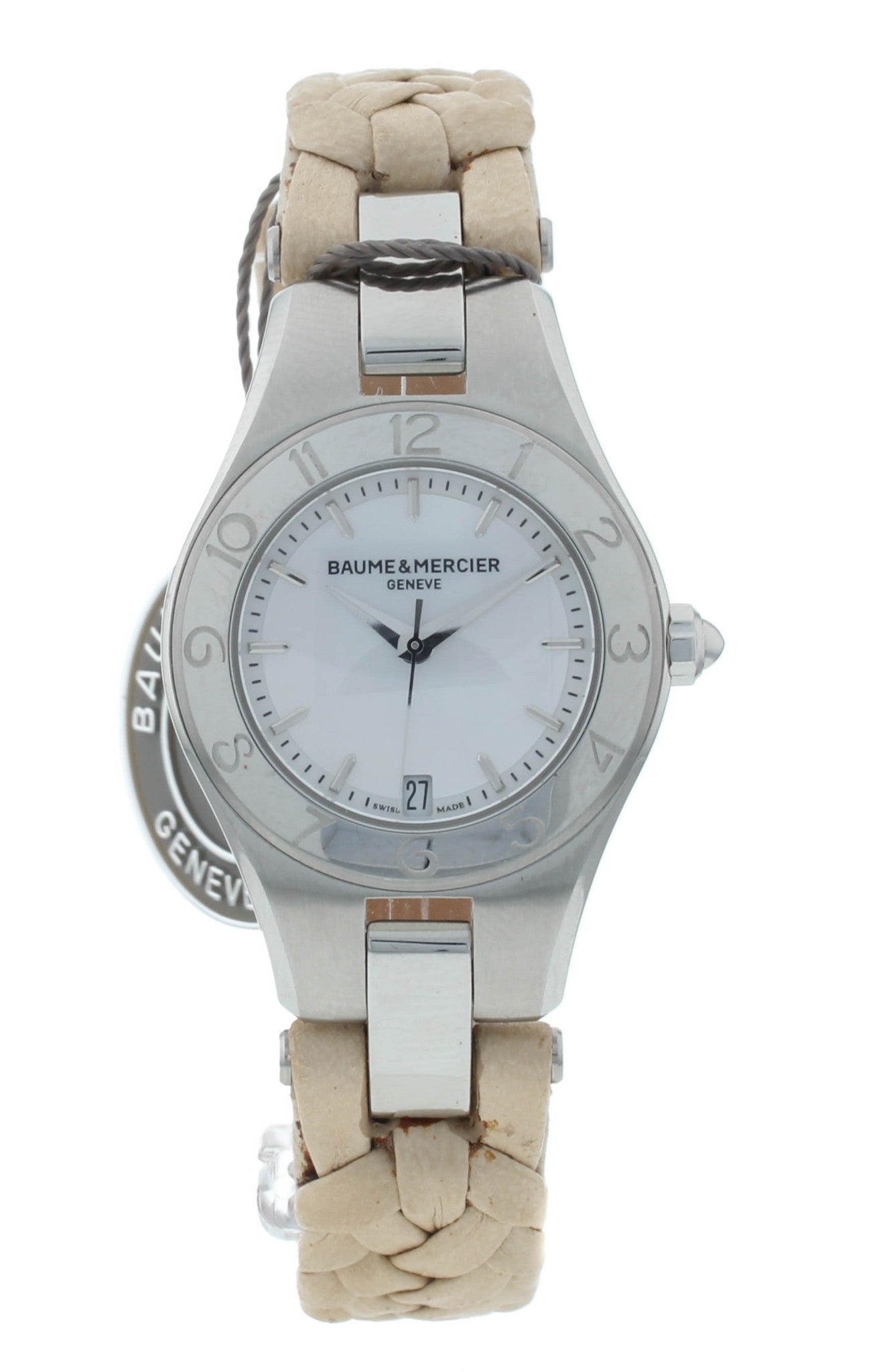Defective Baume & Mercier Linea White MOP Dial Quartz 27mm Ladies Watch M0A10116