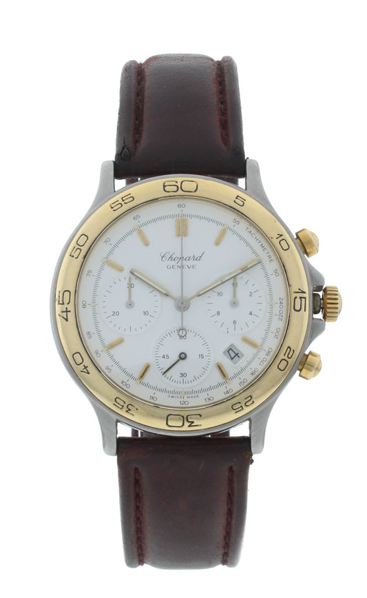 Chopard Classic Chronograph 36mm Quartz Steel & 18k Gold Men's Watch 299090