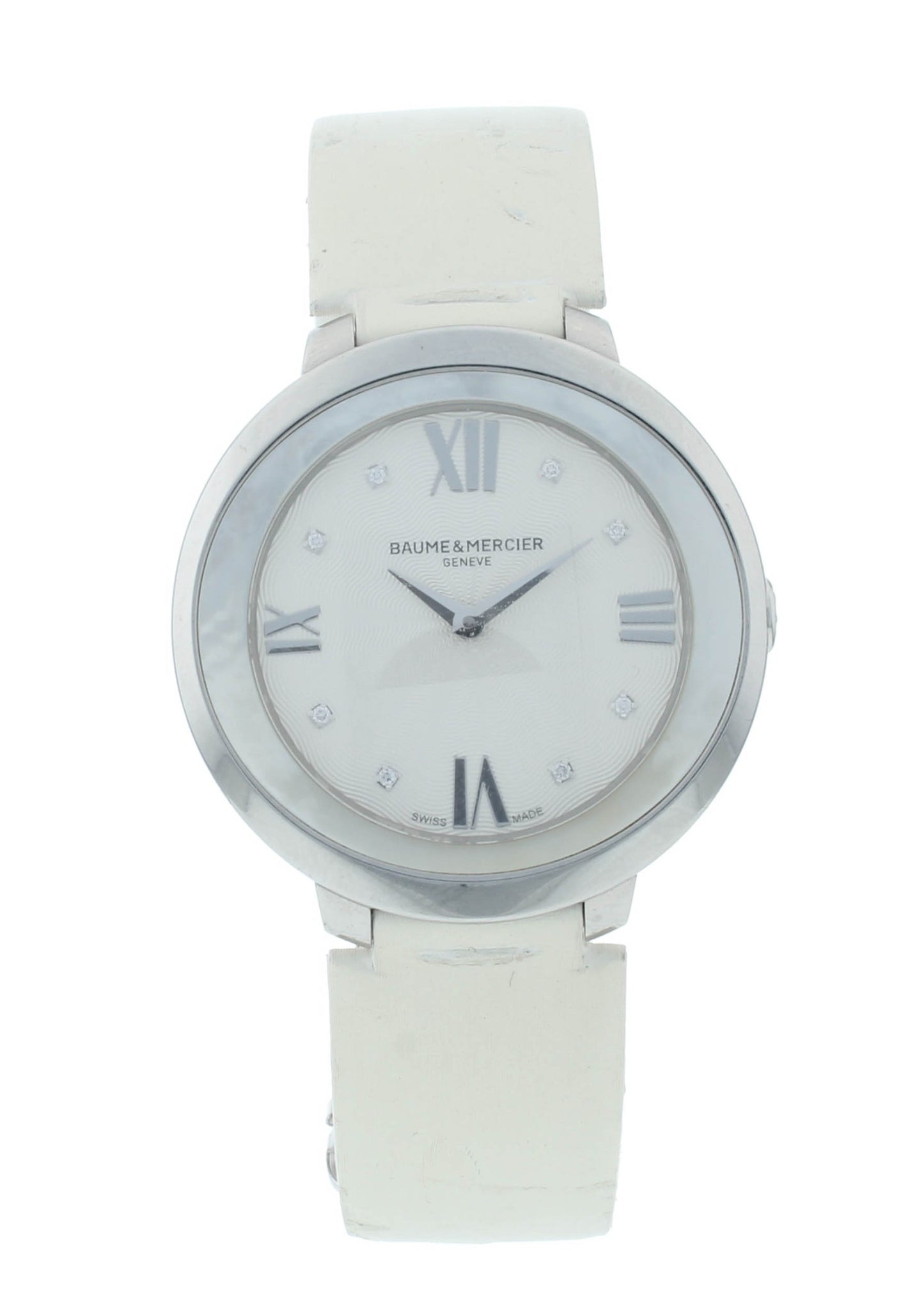 Defective Baume & Mercier Promesse 34mm Quartz Diamond Ladies Watch MOA10177