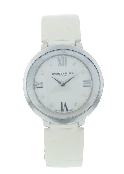 Defective Baume & Mercier Promesse 34mm Quartz Diamond Ladies Watch MOA10177