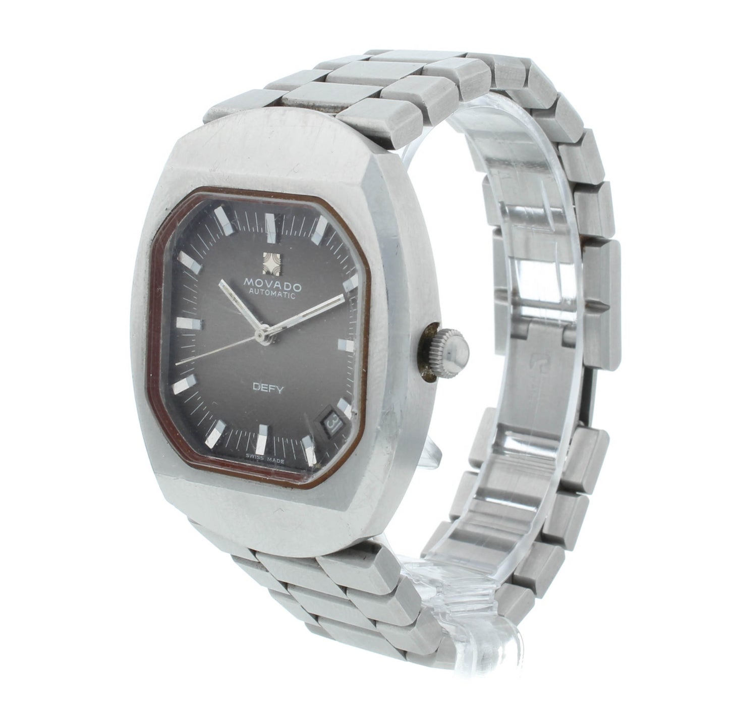 Movado Defy Zenith Movement 37mm Automatic Gray Dial Steel Vintage Men's Watch